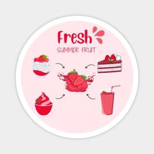 Strawberry Fresh Summer Fruit Magnet